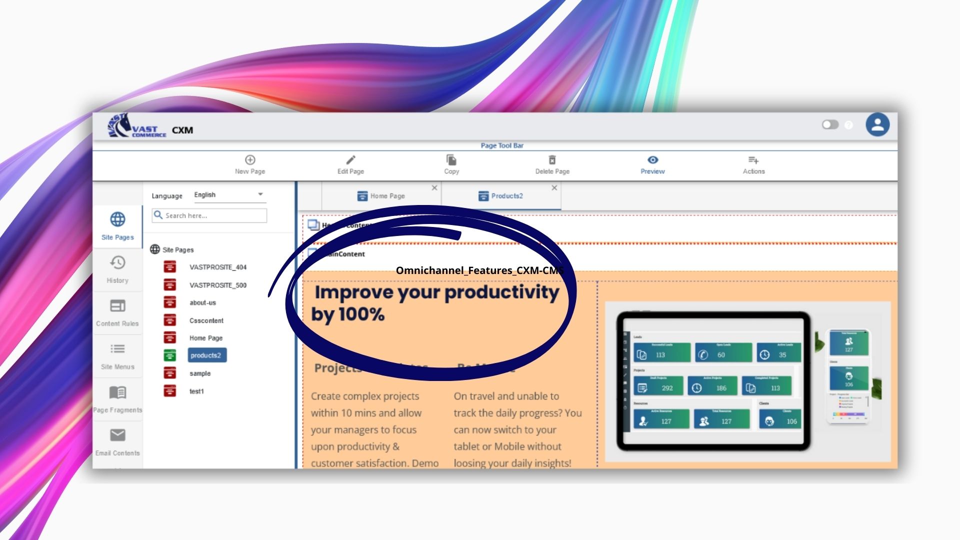 feature tab